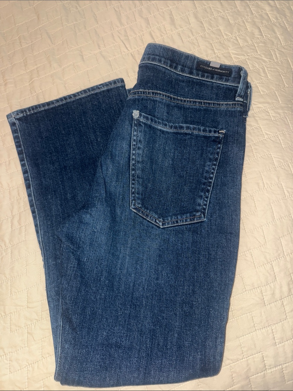 Citizens Of Humanity Women's Classic Indigo high rise Straight-Leg ankle Jeans